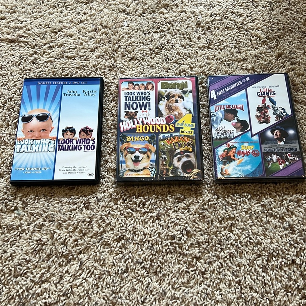 BNWT/LIKE NEW 9-movie Hollywood Hounds/Kids’ Sports/Look Who’s Talking Bundle!